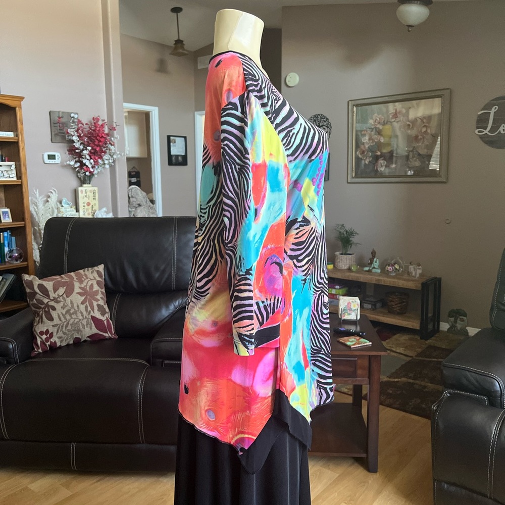 Nygard multicolored 3/4 sleeves blouse-size L - Picture 3 of 9